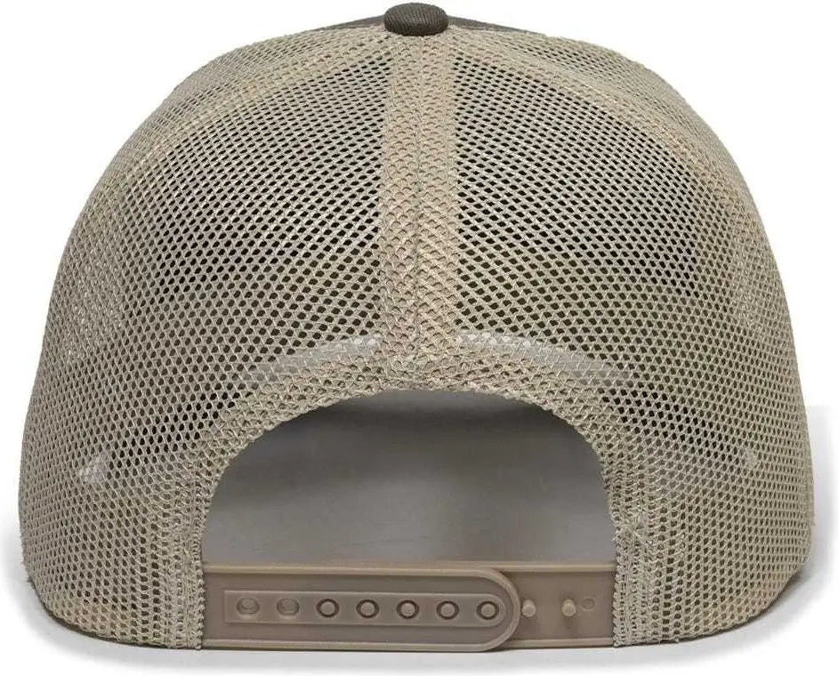 OC Sports OC771 Adjustable Mesh Back Cap - Olive Khaki - Olive Khaki / 6 7/8’’ - 7 1/2’’