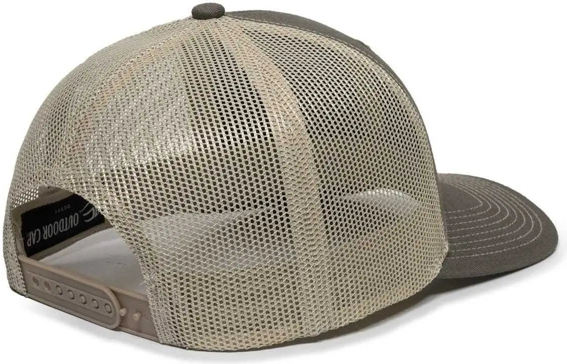 OC Sports OC771 Adjustable Mesh Back Cap - Olive Khaki - Olive Khaki / 6 7/8’’ - 7 1/2’’