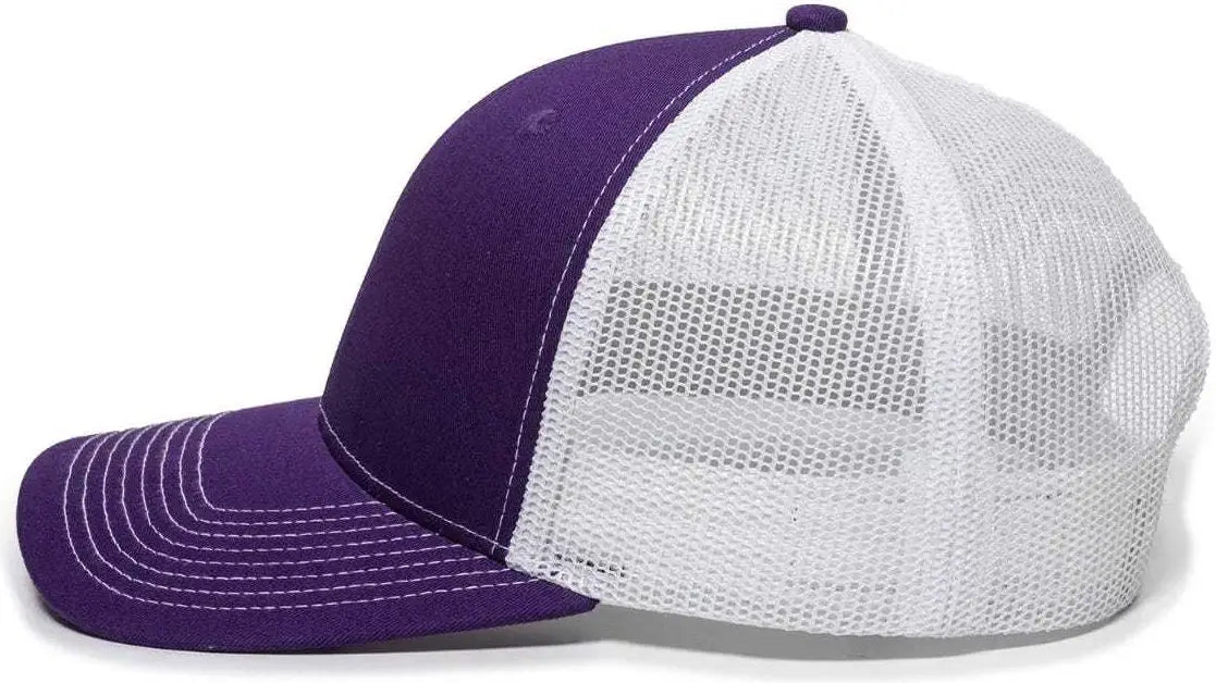 OC Sports OC771 Adjustable Mesh Back Cap - Purple White - Purple White / 6 7/8’’ - 7 1/2’’