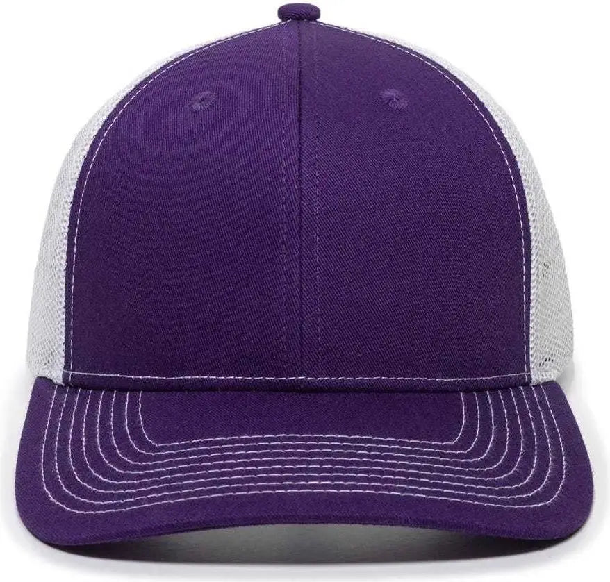 OC Sports OC771 Adjustable Mesh Back Cap - Purple White - Purple White / 6 7/8’’ - 7 1/2’’