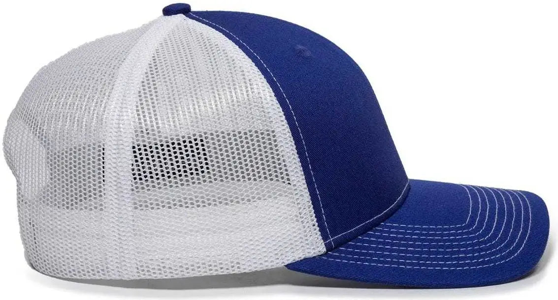 OC Sports OC771 Adjustable Mesh Back Cap - Royal White