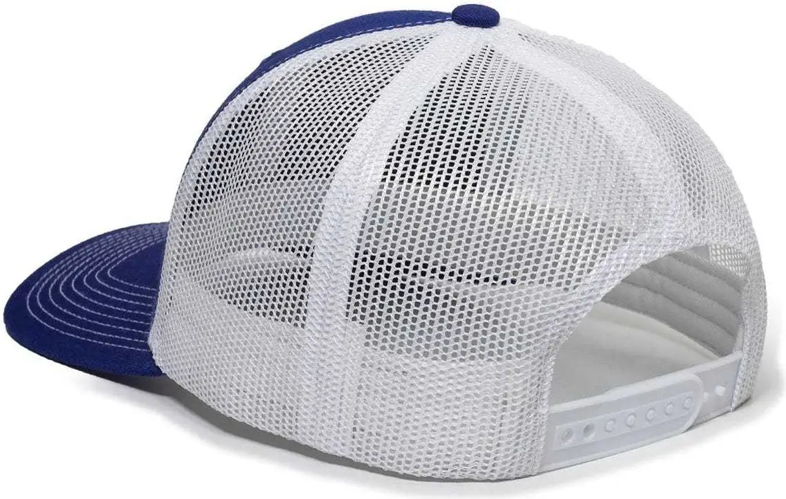 OC Sports OC771 Adjustable Mesh Back Cap - Royal White