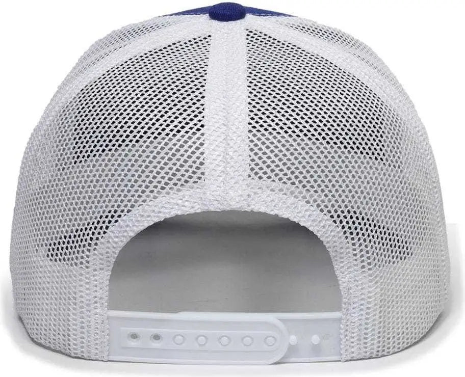 OC Sports OC771 Adjustable Mesh Back Cap - Royal White