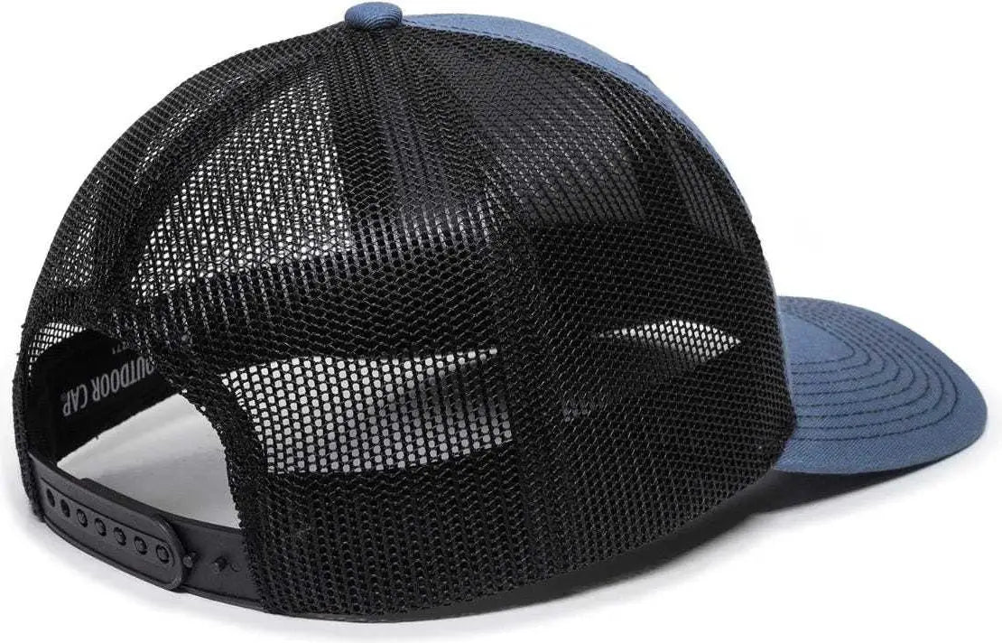 OC Sports OC771 Adjustable Mesh Back Cap - Slate Black - Navy Black / 6 7/8’’ - 7 1/2’’