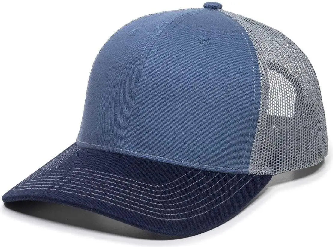OC Sports OC771 Adjustable Mesh Back Cap - Slate Gray Navy - Navy Gray / 6 7/8’’ - 7 1/2’’