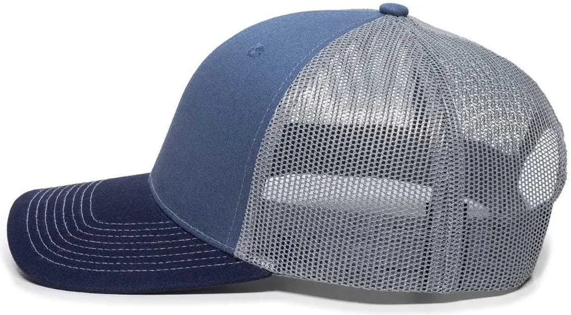 OC Sports OC771 Adjustable Mesh Back Cap - Slate Gray Navy - Navy Gray / 6 7/8’’ - 7 1/2’’
