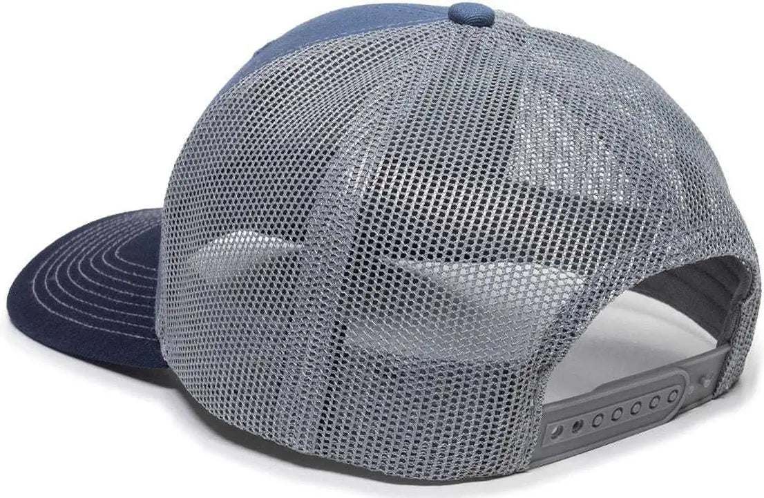 OC Sports OC771 Adjustable Mesh Back Cap - Slate Gray Navy - Navy Gray / 6 7/8’’ - 7 1/2’’