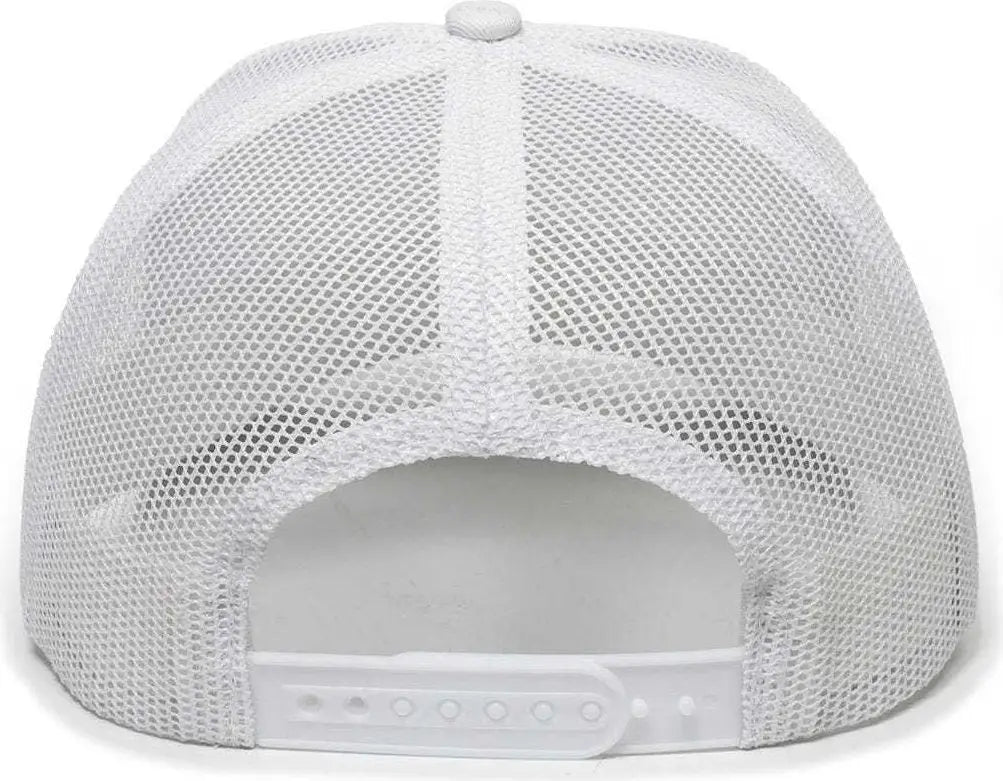 OC Sports OC771 Adjustable Mesh Back Cap - White - White / 6 7/8’’ - 7 1/2’’