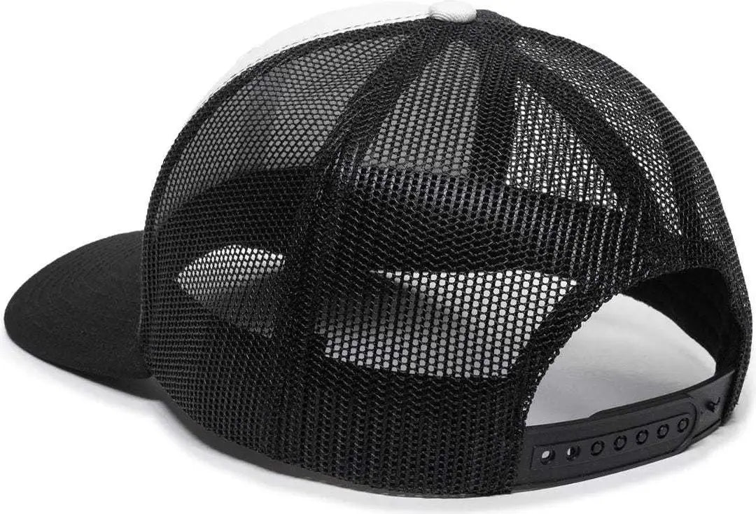 OC Sports OC771 Adjustable Mesh Back Cap - White Black Black - White Black / 6 7/8’’ - 7 1/2’’