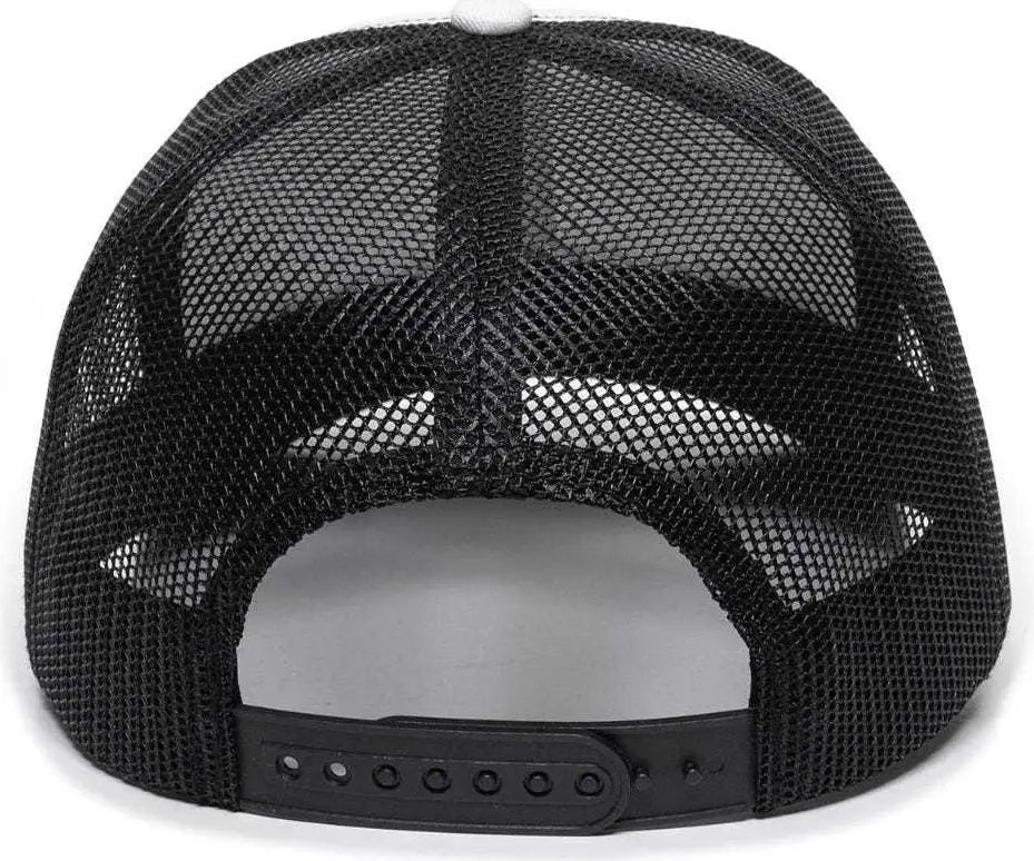 OC Sports OC771 Adjustable Mesh Back Cap - White Black Black - White Black / 6 7/8’’ - 7 1/2’’