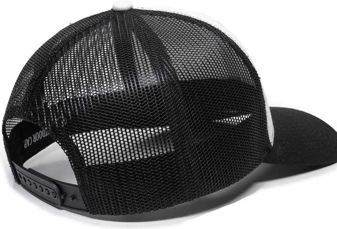 OC Sports OC771 Adjustable Mesh Back Cap - White Black Black - White Black / 6 7/8’’ - 7 1/2’’