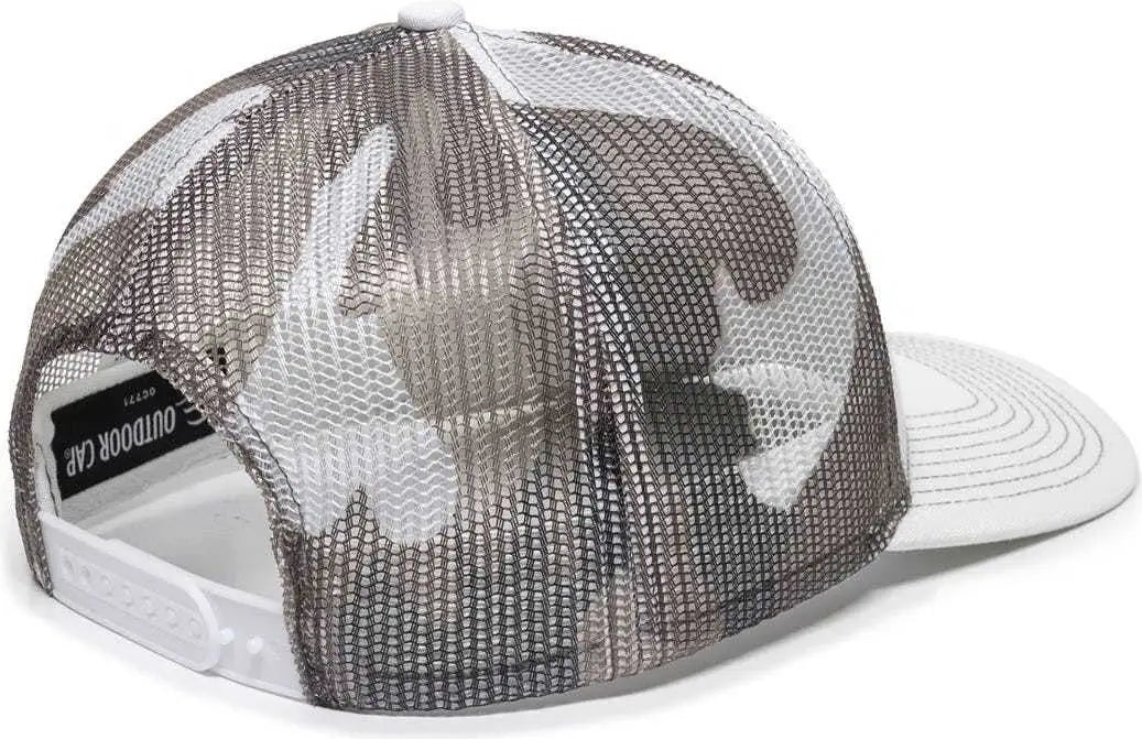 OC Sports OC771 Adjustable Mesh Back Cap - White Gray Generic Camo - White Gray / 6 7/8’’ - 7 1/2’’