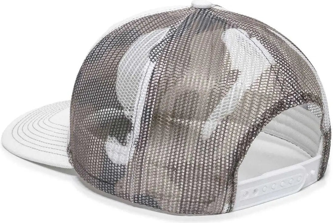 OC Sports OC771 Adjustable Mesh Back Cap - White Gray Generic Camo - White Gray / 6 7/8’’ - 7 1/2’’