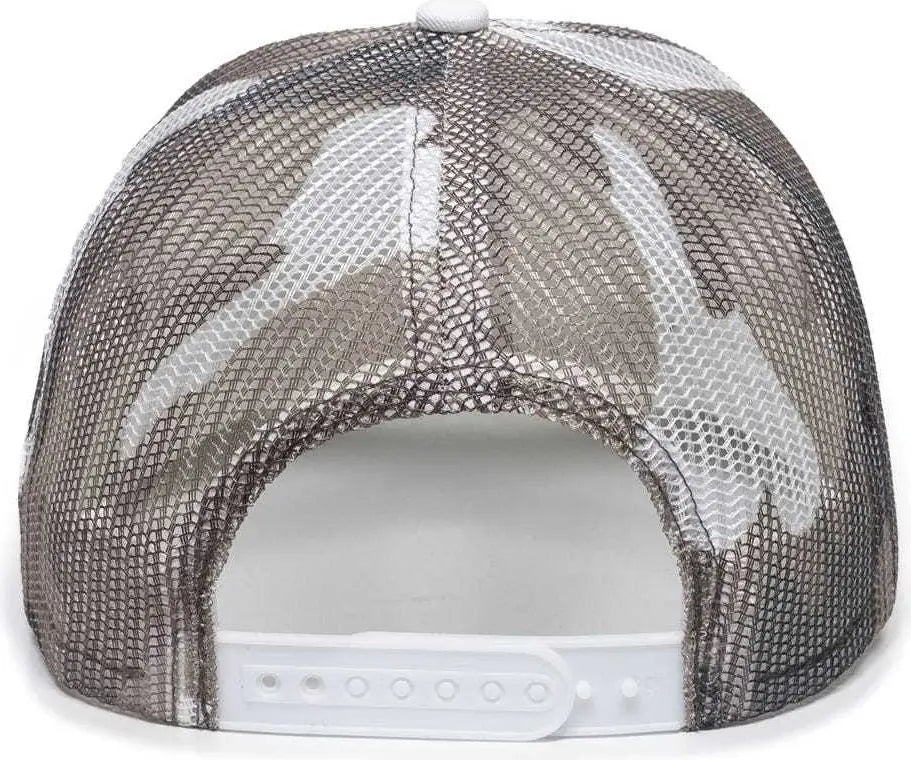 OC Sports OC771 Adjustable Mesh Back Cap - White Gray Generic Camo - White Gray / 6 7/8’’ - 7 1/2’’
