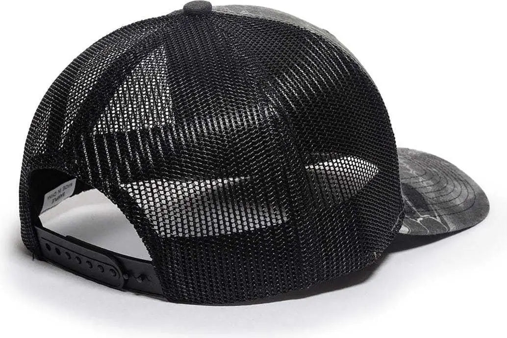OC Sports OC771CAMO Adjustable Mesh Back Cap - Kryptek Raid Black - Kryptek Raid Black / 6 7/8’’ - 7 1/2’’