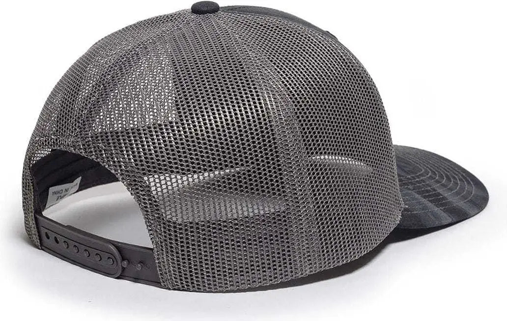 OC Sports OC771CAMO Adjustable Mesh Back Cap - Kryptek Typhon Charcoal - Kryptek Typhon Dark Gray / 6 7/8’’ - 7 1/2’’