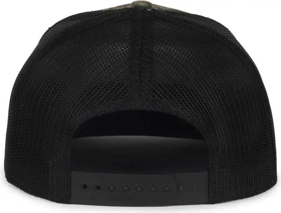 OC Sports OC771CAMO Adjustable Mesh Back Cap - Mossy Oak Country DNA Black - Mossy Oak Black / OSFM