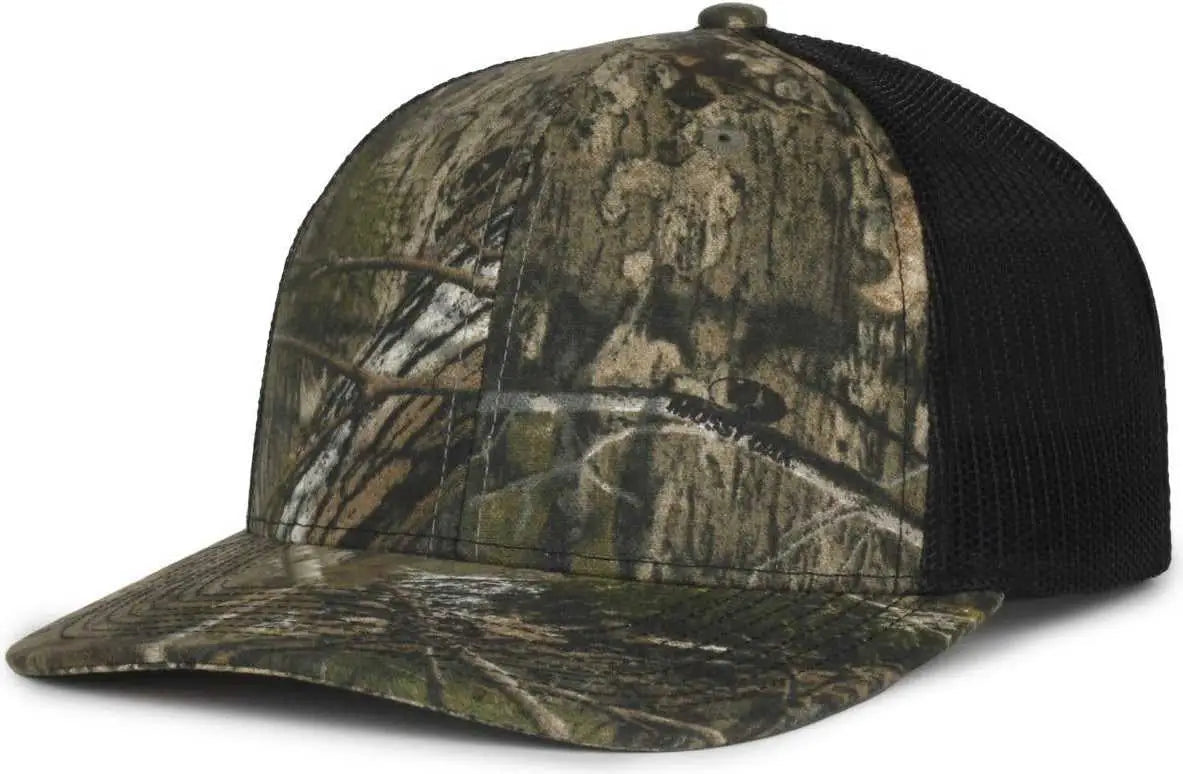 OC Sports OC771CAMO Adjustable Mesh Back Cap - Mossy Oak Country DNA Black - Mossy Oak Black / OSFM