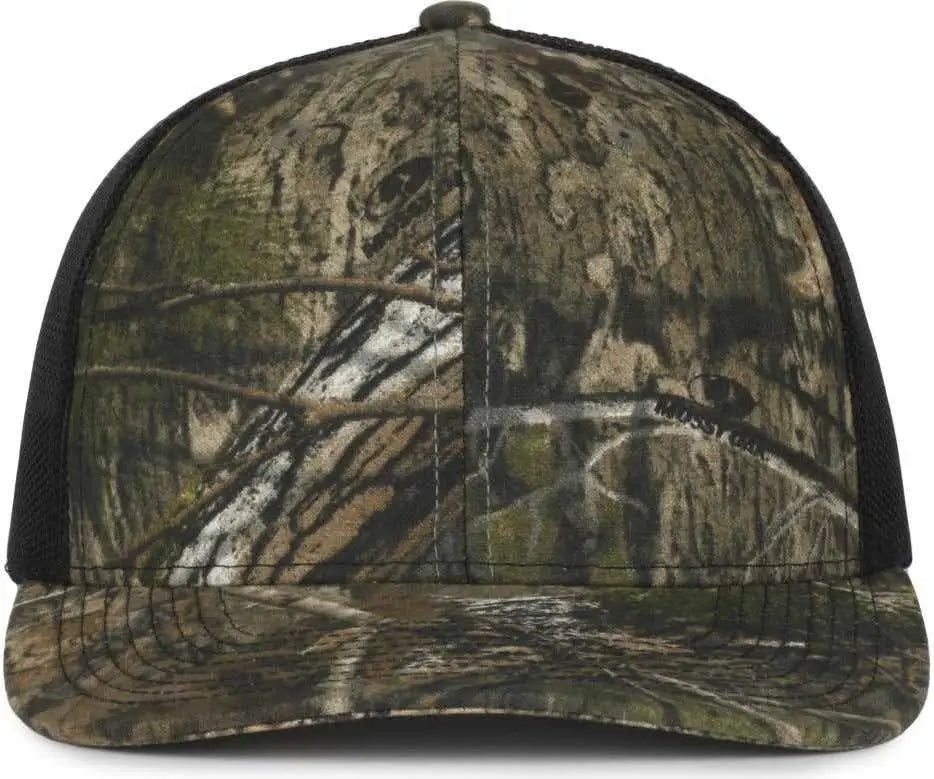 OC Sports OC771CAMO Adjustable Mesh Back Cap - Mossy Oak Country DNA Black - Mossy Oak Black / OSFM