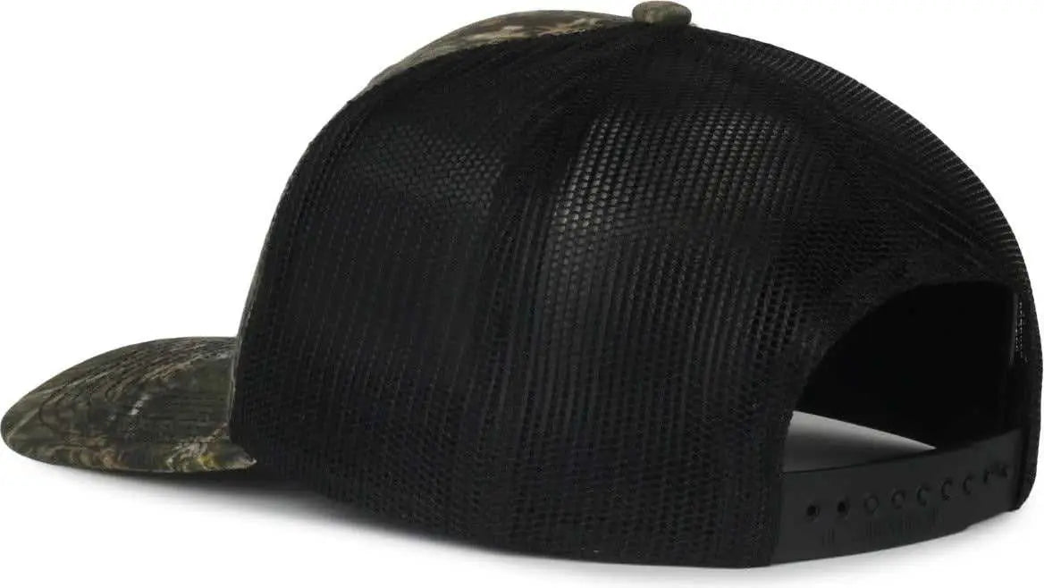 OC Sports OC771CAMO Adjustable Mesh Back Cap - Mossy Oak Country DNA Black - Mossy Oak Black / OSFM