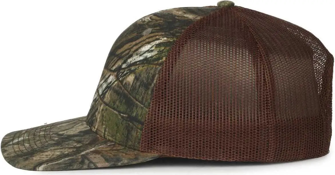 OC Sports OC771CAMO Adjustable Mesh Back Cap - Mossy Oak Country DNA Brown - Mossy Oak Brown / OSFM