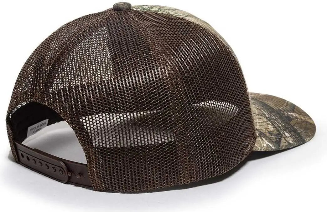 OC Sports OC771CAMO Adjustable Mesh Back Cap - Realtree Edge Brown - Realtree Edge Brown / 6 7/8’’ - 7 1/2’’