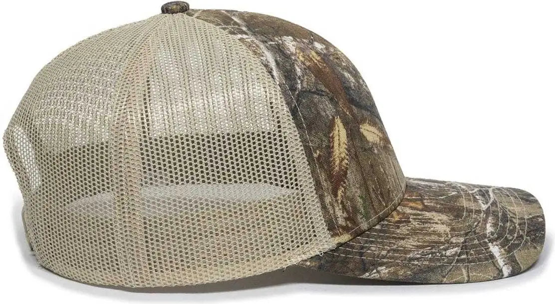 OC Sports OC771CAMO Adjustable Mesh Back Cap - Realtree Edge Tan