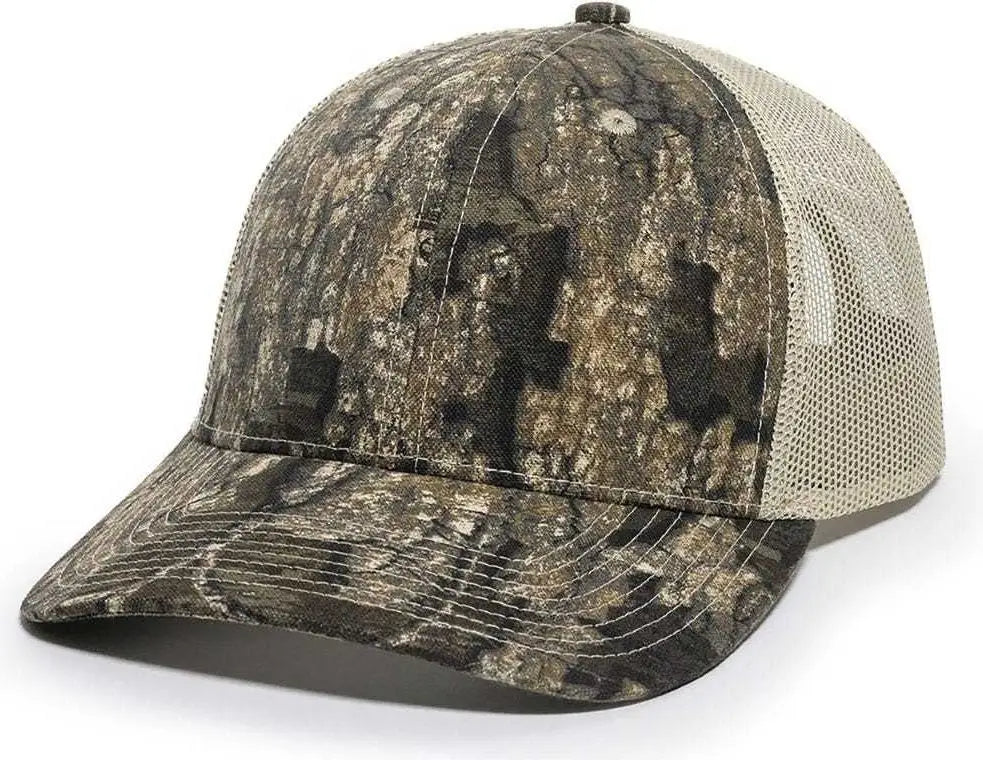 OC Sports OC771CAMO Adjustable Mesh Back Cap - Realtree Timber Tan