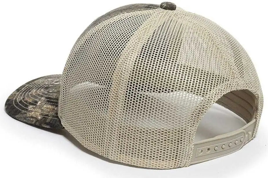 OC Sports OC771CAMO Adjustable Mesh Back Cap - Realtree Timber Tan