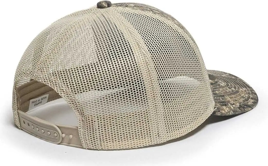 OC Sports OC771CAMO Adjustable Mesh Back Cap - Realtree Timber Tan