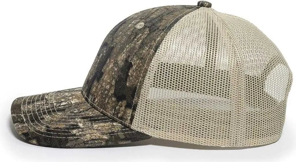 OC Sports OC771CAMO Adjustable Mesh Back Cap - Realtree Timber Tan