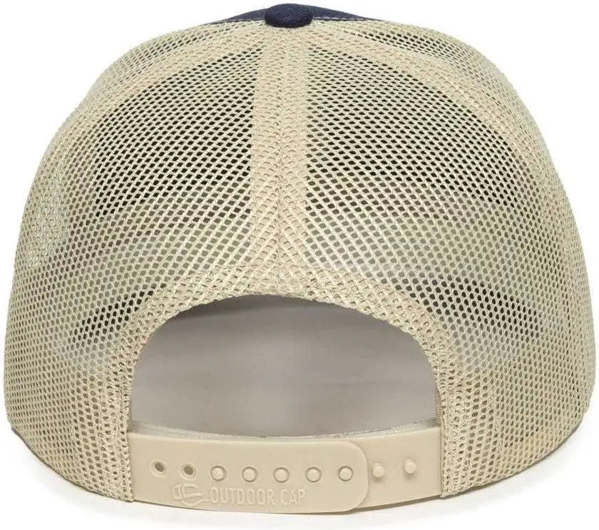 OC Sports OC771P Slight Pre-Curved Sublimated Visor Cap - Navy Khaki Khaki - Navy Khaki / 6 7/8’’ - 7 1/2’’