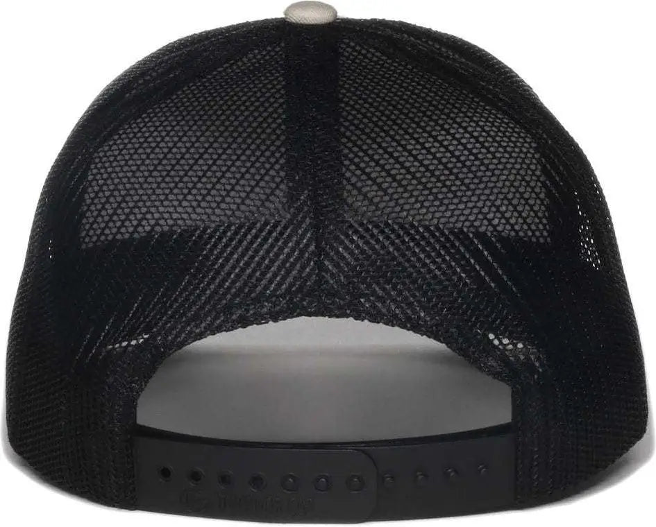 OC Sports OC771P Slight Pre-Curved Sublimated Visor Cap - Stone Black Red Plaid - Black Red / 6 7/8’’ - 7 1/2’’