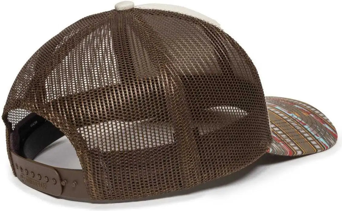 OC Sports OC771P Slight Pre-Curved Sublimated Visor Cap - Stone Brown Gold - Light Gray Brown / 6 7/8’’ - 7 1/2’’