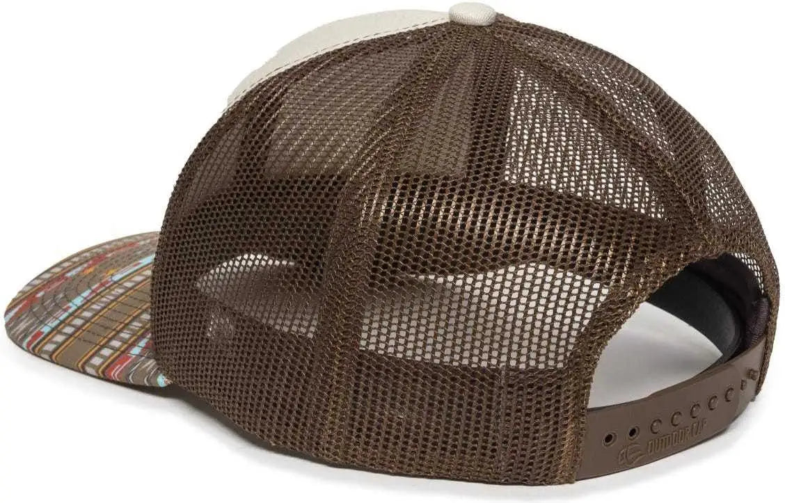 OC Sports OC771P Slight Pre-Curved Sublimated Visor Cap - Stone Brown Gold - Light Gray Brown / 6 7/8’’ - 7 1/2’’