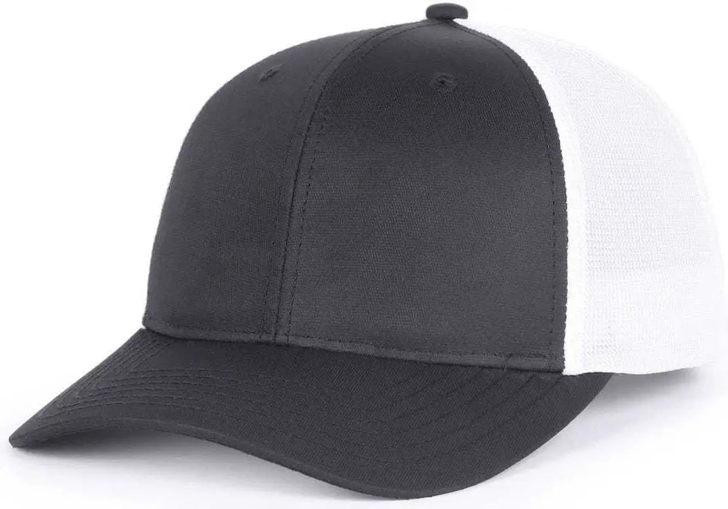 OC Sports OC771PF Slight Pre-Curved Visorr Cap - Black White - Black White / 6 7/8’’ - 7 1/2’’