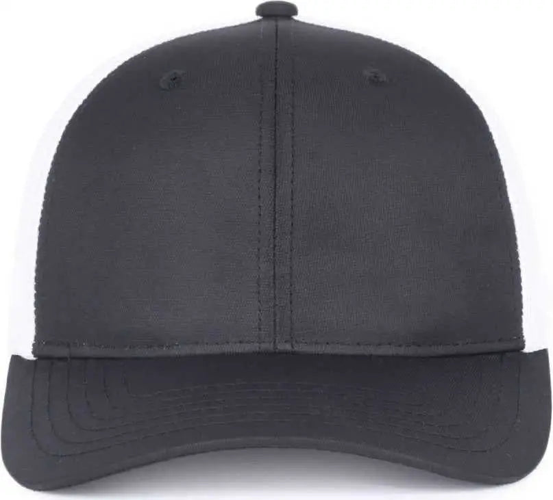 OC Sports OC771PF Slight Pre-Curved Visorr Cap - Black White - Black White / 6 7/8’’ - 7 1/2’’