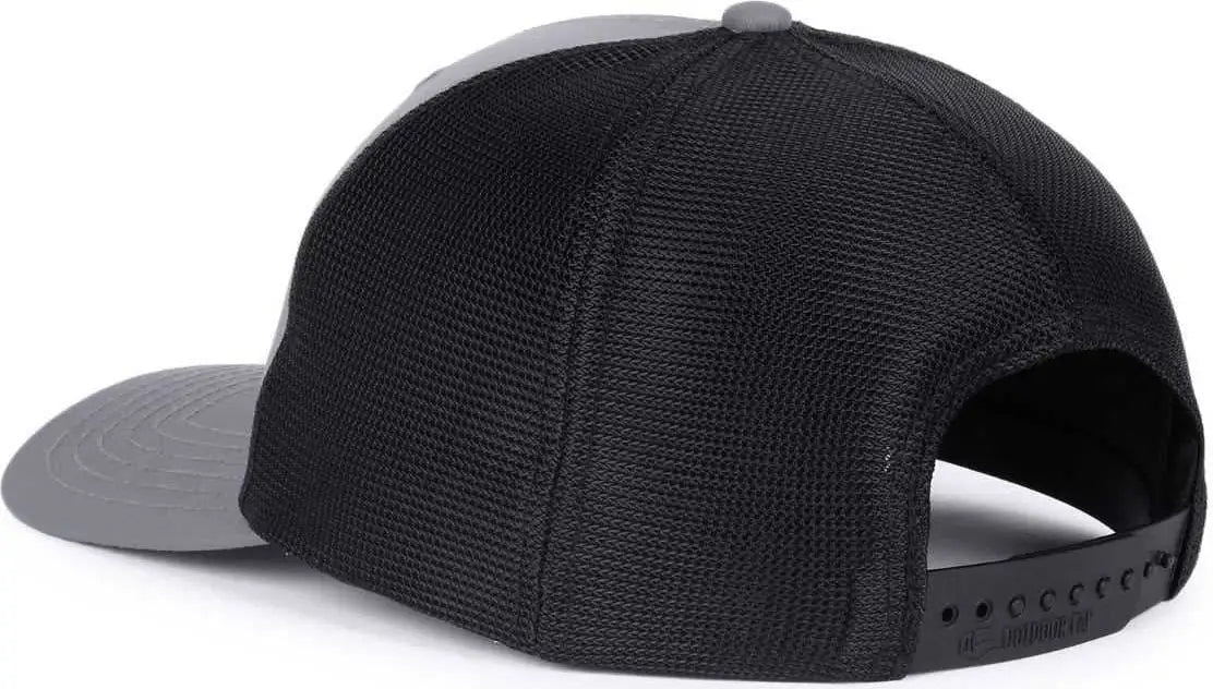 OC Sports OC771PF Slight Pre-Curved Visorr Cap - Charcoal Black - Dark Gray Black / 6 7/8’’ - 7 1/2’’