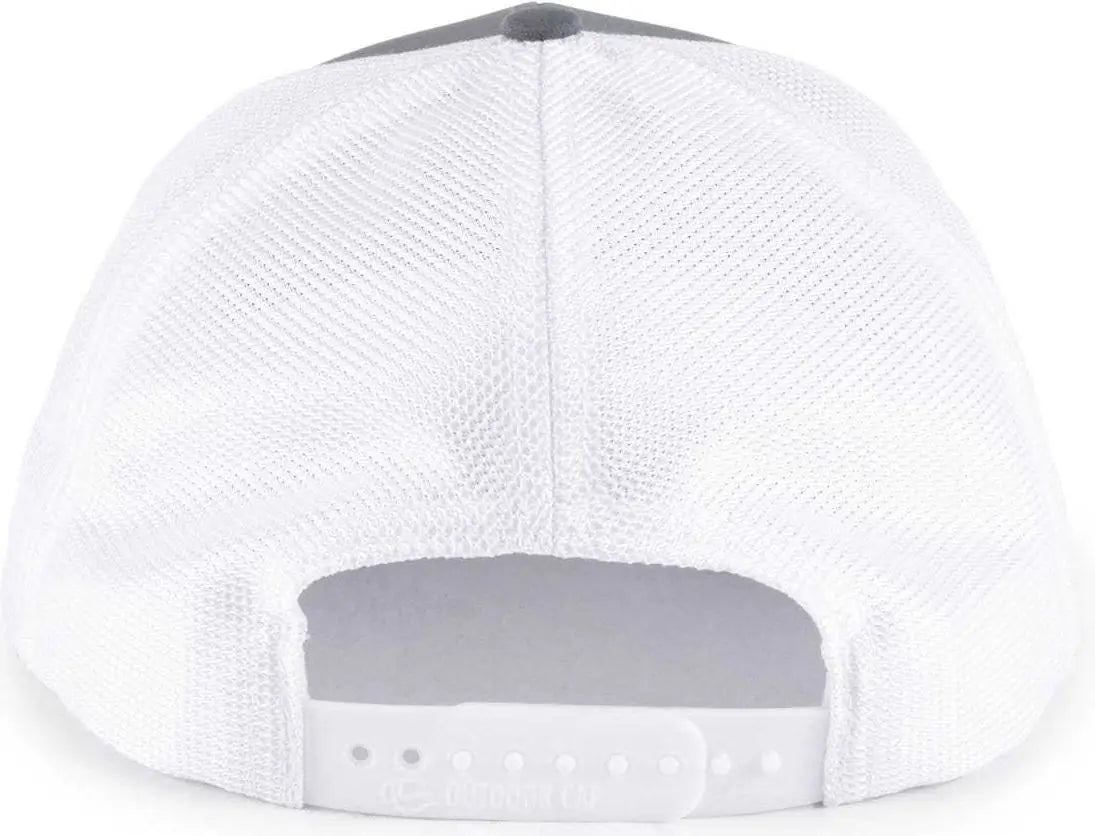 OC Sports OC771PF Slight Pre-Curved Visorr Cap - Charcoal White - Dark Gray White / 6 7/8’’ - 7 1/2’’