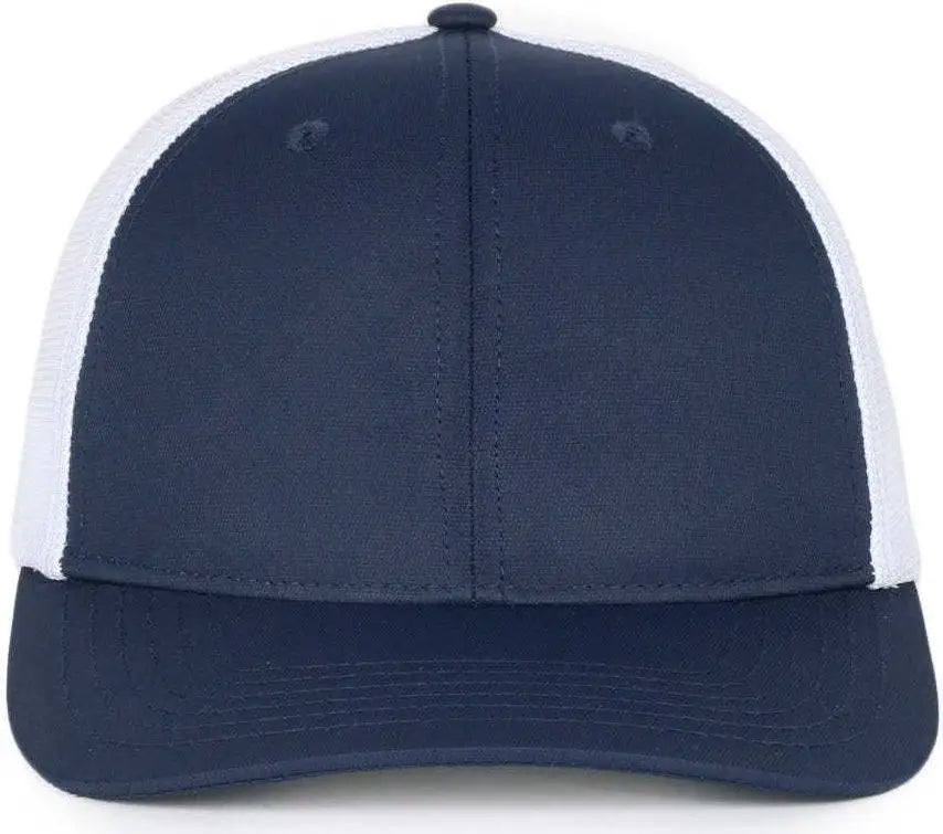 OC Sports OC771PF Slight Pre-Curved Visorr Cap - Navy White - Navy White / 6 7/8’’ - 7 1/2’’