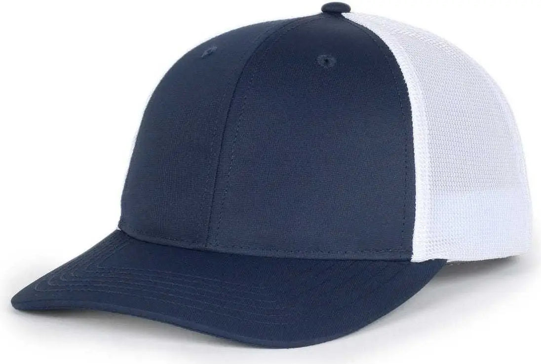 OC Sports OC771PF Slight Pre-Curved Visorr Cap - Navy White - Navy White / 6 7/8’’ - 7 1/2’’
