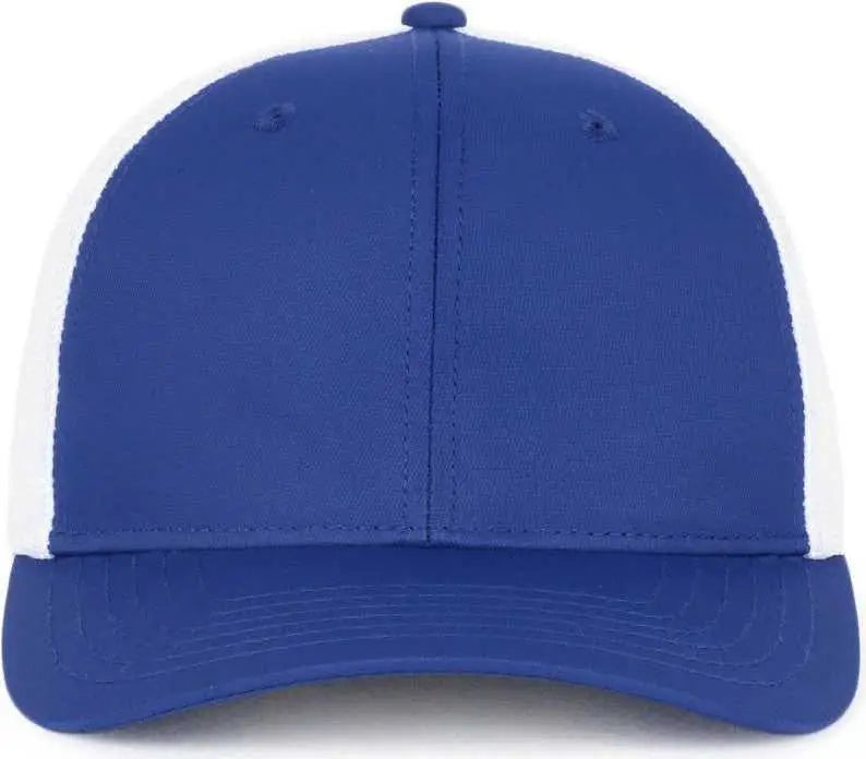 OC Sports OC771PF Slight Pre-Curved Visorr Cap - Royal White - Royal White / 6 7/8’’ - 7 1/2’’