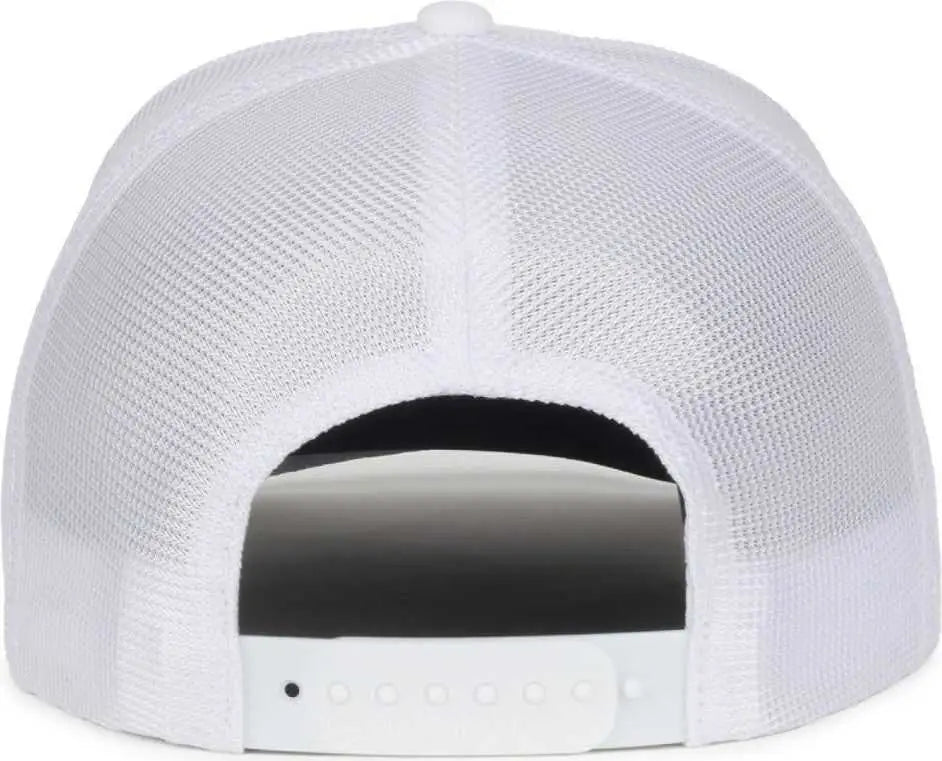 OC Sports OC771PF Slight Pre-Curved Visorr Cap - White White - White / OSFM
