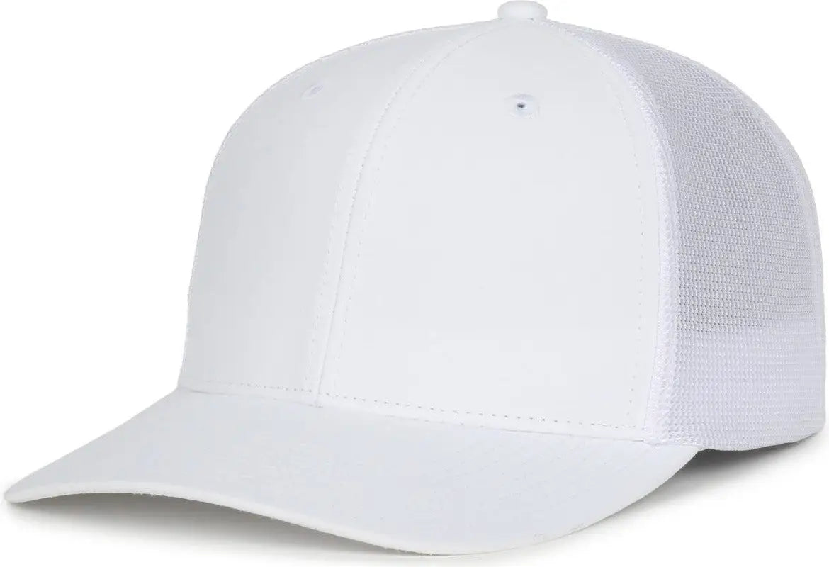 OC Sports OC771PF Slight Pre-Curved Visorr Cap - White White - White / OSFM