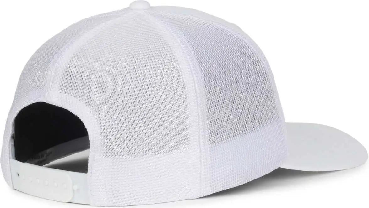 OC Sports OC771PF Slight Pre-Curved Visorr Cap - White White - White / OSFM