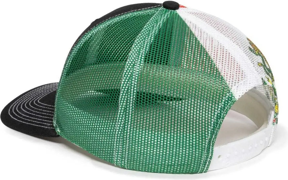 OC Sports OC771PM Mesh Back Mexican Flag Cap Black Mexican Flag Black / 6 7/8’’ 7 1/2’’