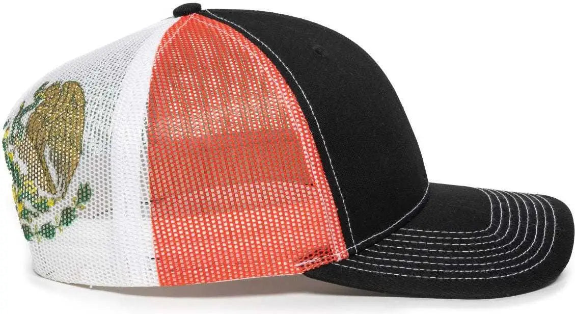 OC Sports OC771PM Mesh Back Mexican Flag Cap Black Mexican Flag Black / 6 7/8’’ 7 1/2’’
