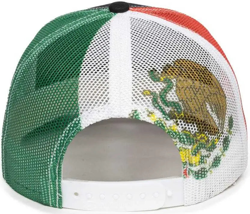 OC Sports OC771PM Mesh Back Mexican Flag Cap Black Mexican Flag Black / 6 7/8’’ 7 1/2’’