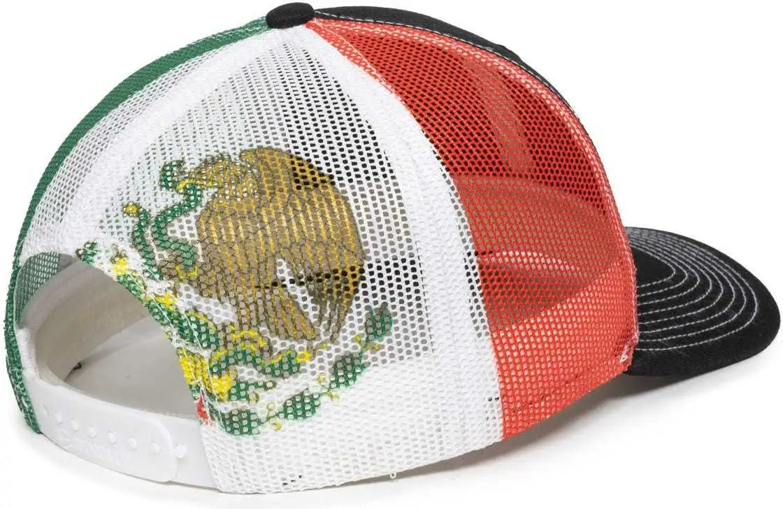 OC Sports OC771PM Mesh Back Mexican Flag Cap Black Mexican Flag Black / 6 7/8’’ 7 1/2’’