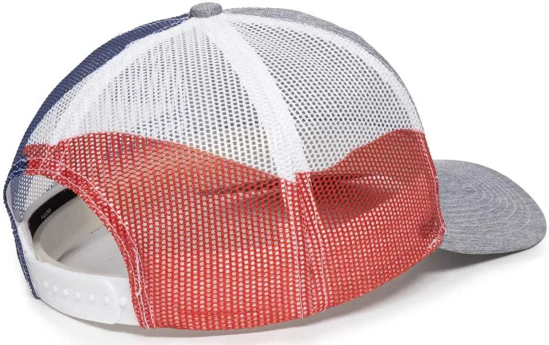 OC Sports OC771PM Mesh Back Texas Flag Cap - LN Heathered Gray TX - Gray / 6 7/8’’ - 7 1/2’’